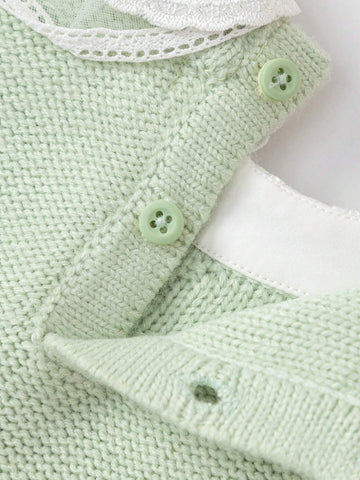 Balabala Young Girl' Sweater Girls' Embroidered Collar Knitted Sweater Autumn Winter Diamond Texture Pullover