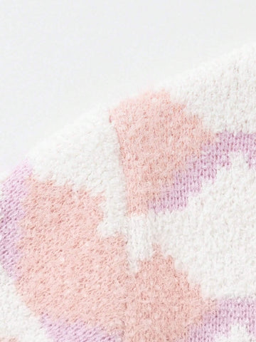 Balabala Young Girl' Sweater Girls' Embroidered Collar Knitted Sweater Autumn Winter Diamond Texture Pullover