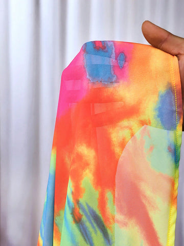 Women's Batik Print Drop Shoulder Long Sleeve Single Breasted Fashion Shirt