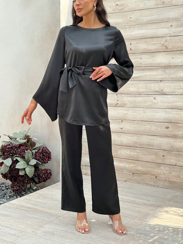 Belt Shirts And Pants Set