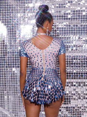 Berkely Short Sleeve Sequin Mini Dress