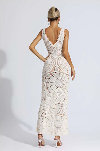 Bianca White Cutout Bodycon Maxi Dress