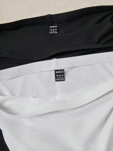 Black And White Bodycon Strapless Romper Set