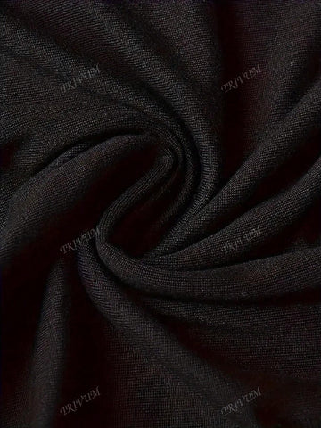 Black Two-Piece Women's Sportswear With Heart Pattern, Suitable For Autumn And Winter