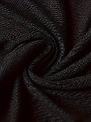 Black Two-Piece Women's Wear Tracksuit With A Heart Pattern