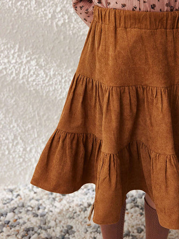 Blossori Fashion Versatile Young Girls' Autumn/Winter Midi Skirts