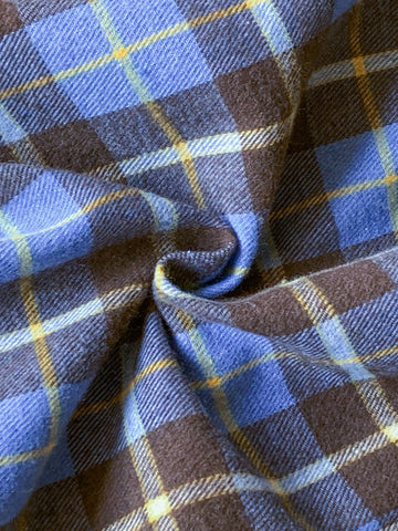 Blossori Young Girls' French Elegant Checkered Frilled Loose Long Sleeve Dress