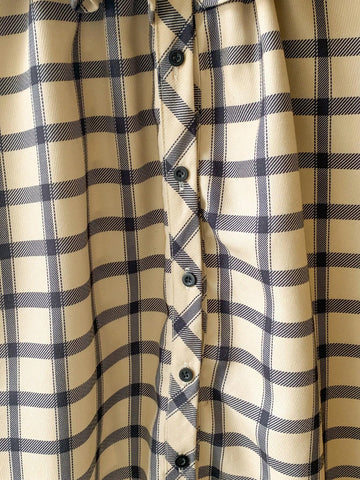 Blossori Young Girls French Elegant Plaid Print Ruffle Hem Long Sleeve Dresses, For Autumn/Winter