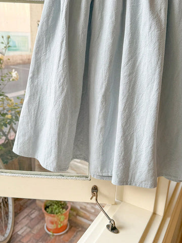 Blossori Young Girls' French Elegant Yellow/Blue Woven Multi-Piece Round Neck Dress, Spring And Summer