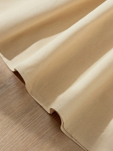 Blossori Young Girls' French Style Elegant Apricot & Pink Plaid Bowknot Decor Loose Dress, Autumn/Winter