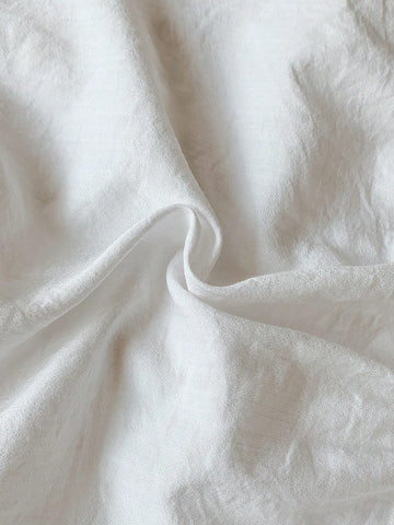 Blossori Young Girls' French Style Elegant White Woven Loose Front Short Back Long Dress, Spring/Summer