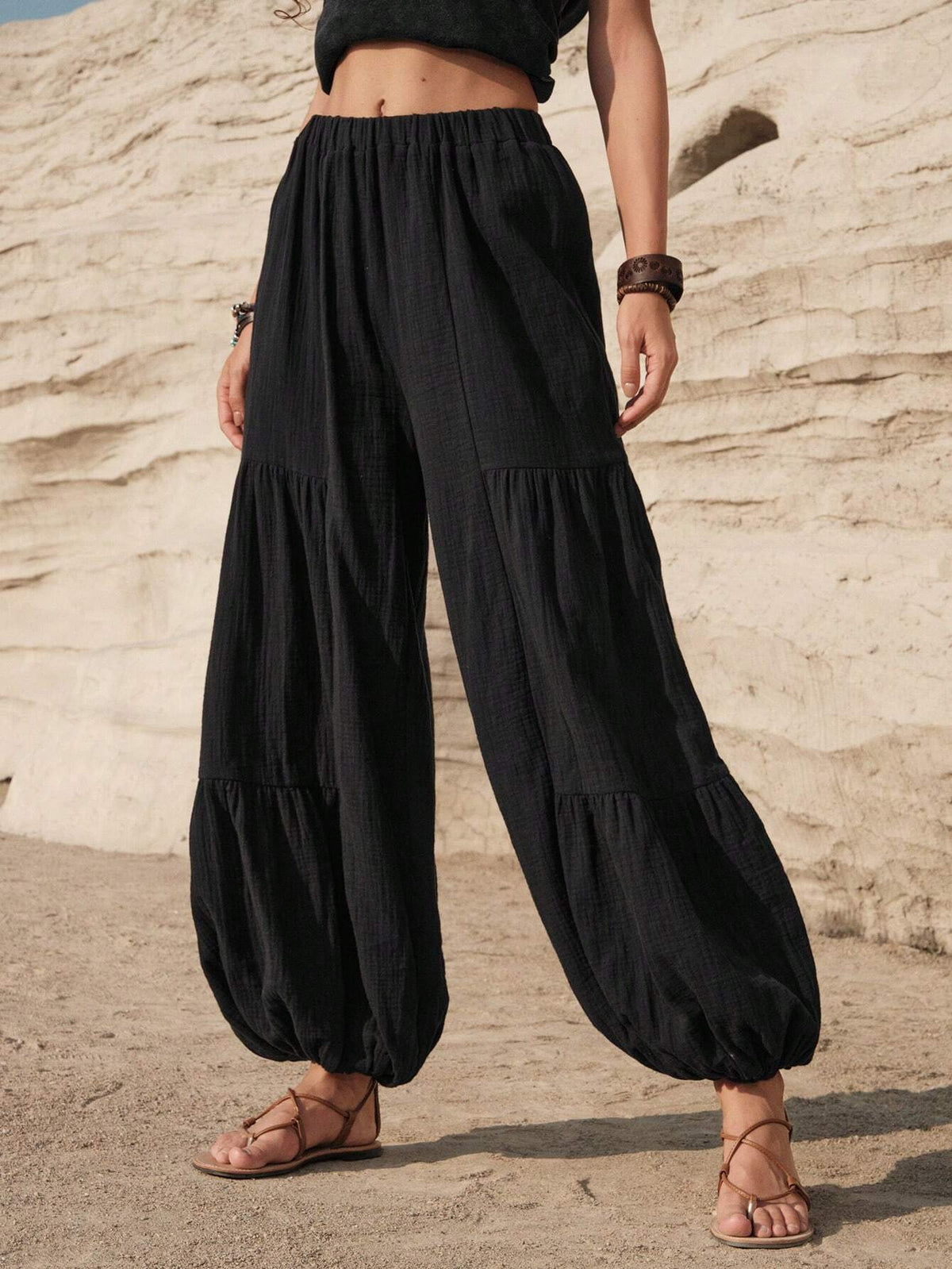Bohemela Women's Summer Vacation Style Long Pants