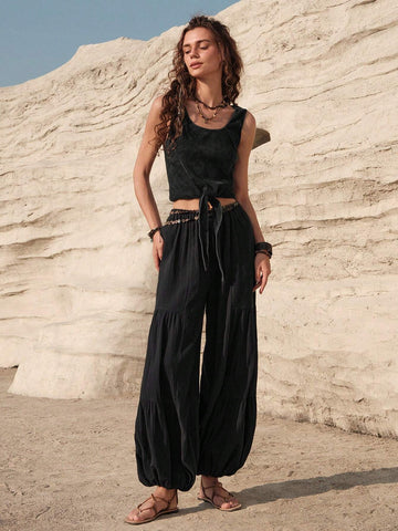 Bohemela Women's Summer Vacation Style Long Pants