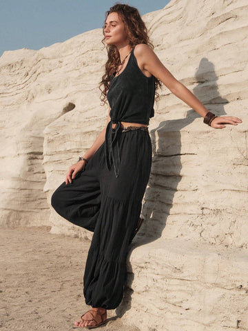 Bohemela Women's Summer Vacation Style Long Pants