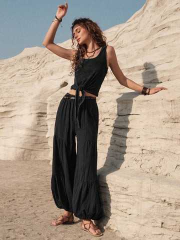 Bohemela Women's Summer Vacation Style Long Pants