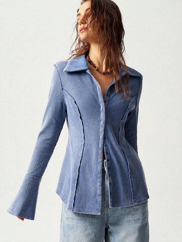 Women's Vacation Solid Color Simple Daily Long Sleeve T-Shirt