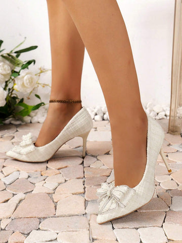 Bow Knot High-Heeled Shoes For Women, New Design Sexy Pointed Toe Shoes For Party