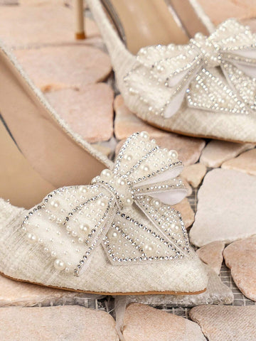 Bow Knot High-Heeled Shoes For Women, New Design Sexy Pointed Toe Shoes For Party