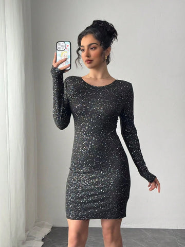 Bow Tie Backless Mini Dress, Casual Minimalistic Fashion For Everyday Wear