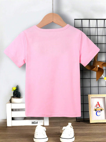 Boys' Ghost Letter Print Round Neck Short Sleeve Sportswear Casual T-Shirt For Summer