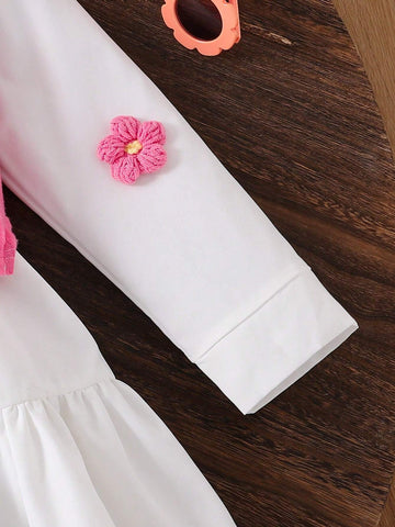 Brunch Women Outfit, Colorful Coordination, Young Girl Trendy Young Girl Dusty Rose Vest White Shirt Dress