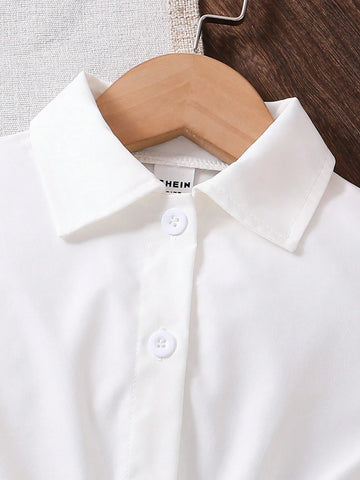 Brunch Women Outfit, Colorful Coordination, Young Girl Trendy Young Girl Dusty Rose Vest White Shirt Dress