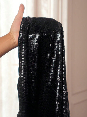 SPINELLI Designer Women's Black Sequin Sexy Halter Neck Party Mini Dress New Year Party