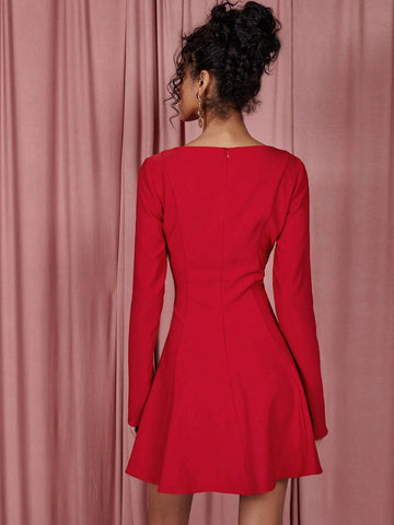 COSMINA Women Casual Simple Fashionable Mini Dress For Everyday Wear