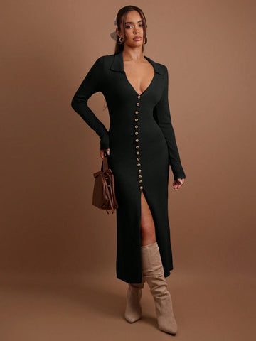 COSMINA Women's Casual Front Button Long Cardigan, For Autumn/Winter