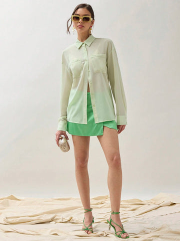 Women's Simple Single Breasted Casual Daily Long Sleeve Shirt