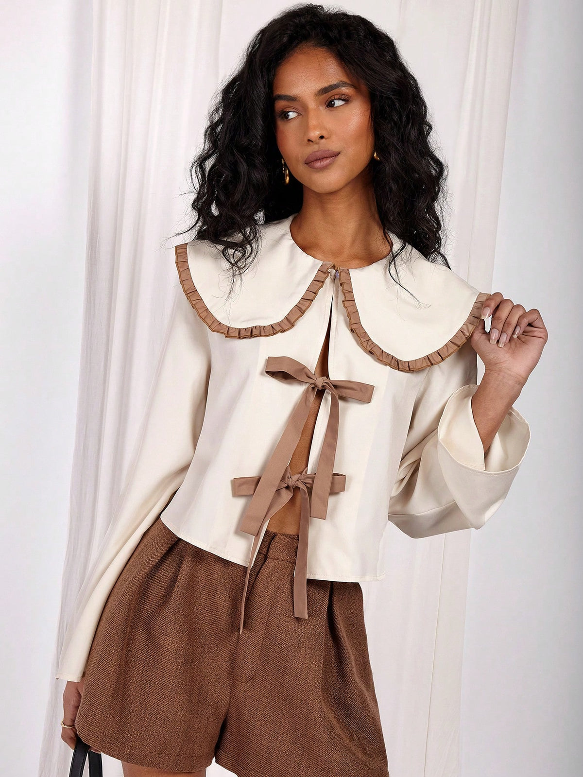 Women's Simple Solid Color Casual Shirt, Everyday Wear