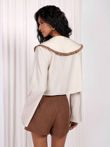 Women's Simple Solid Color Casual Shirt, Everyday Wear