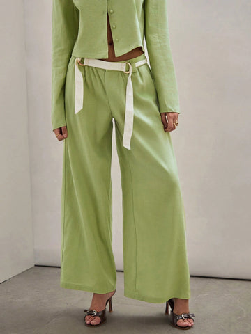 COSMINA Women's Solid Color Simple Loose Casual Long Pants