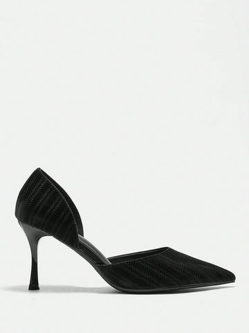 Pointed Toe High Heel Black Elegant Women High Heel Shoes For Christmas