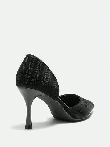 Pointed Toe High Heel Black Elegant Women High Heel Shoes For Christmas