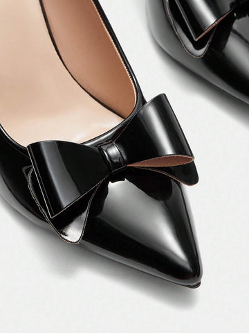 New Elegant Wedding Party Black Velvet High Heels, Skinny Strap Criss-Cross Gorgeous Charm Sexy Bowknot
