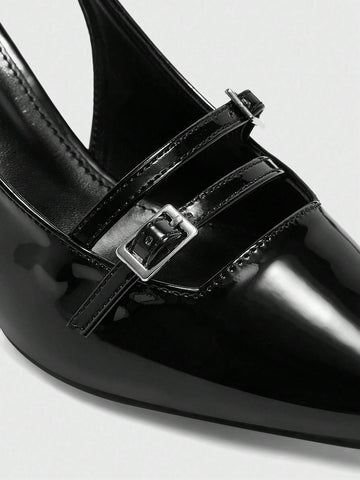 Pointed Toe Stiletto High Heel Women's Shoes With Ankle Strap