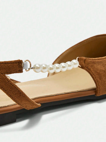 Faux Pearl Decor Fashion Party Pointed Toe High Heel Pumps,