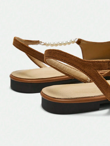 Faux Pearl Decor Fashion Party Pointed Toe High Heel Pumps,