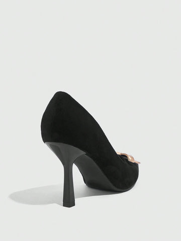 Ladies Bow Decor Fashion High Heels