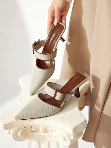 Women Pointed Toe Low Heel Minimalist Pumps For Christmas