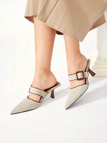 Women Pointed Toe Low Heel Minimalist Pumps For Christmas