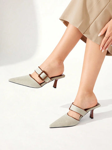 Women Pointed Toe Low Heel Minimalist Pumps For Christmas