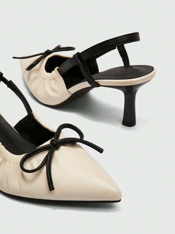 Women's Back Strap Butterfly Decor Lolita Style High Heel Shoes