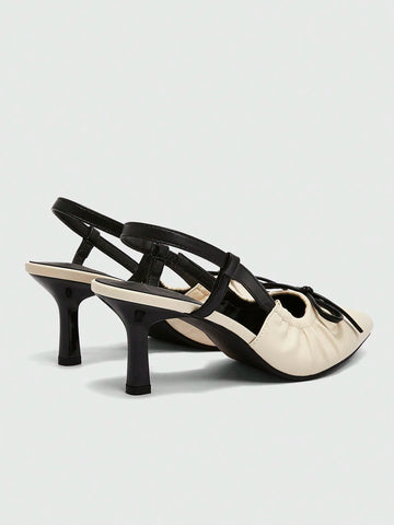 Women's Back Strap Butterfly Decor Lolita Style High Heel Shoes