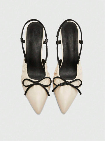 Women's Back Strap Butterfly Decor Lolita Style High Heel Shoes