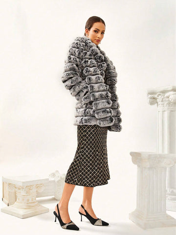 Women's Black Flock Pointed Toe High Heel Shoes,