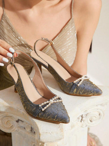 Women's Fashion Versatile Elegant Pointed Toe High Heeled Pumps
