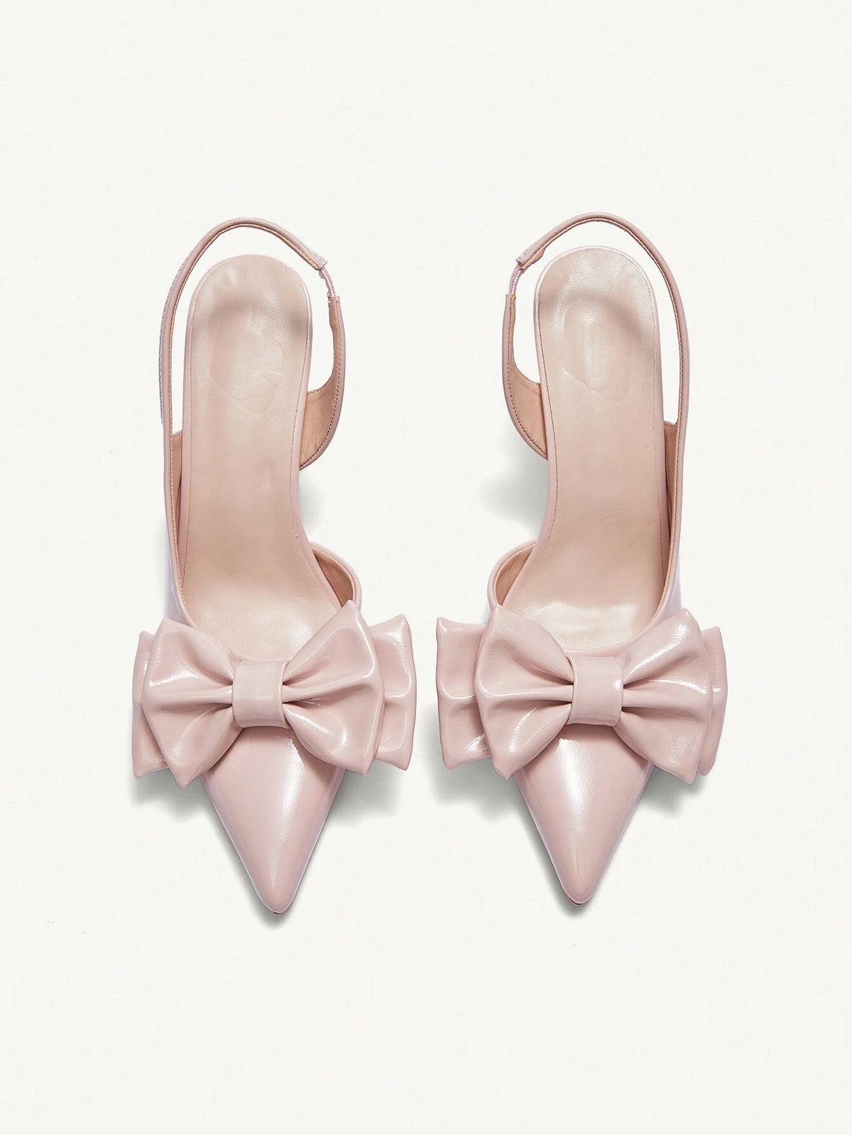 Women's Point-Toe Transparent High Heel Shoes With Oversized Bow Design, Elegant