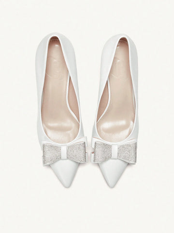 Women's Pointed Toe Bowknot High Heel Party Dress Shoes Fall